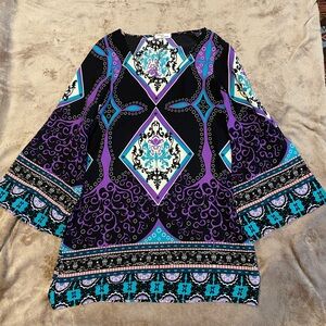 Million Bull Pup Boho Chic Women's Bell Sleeve Dress Size Medium